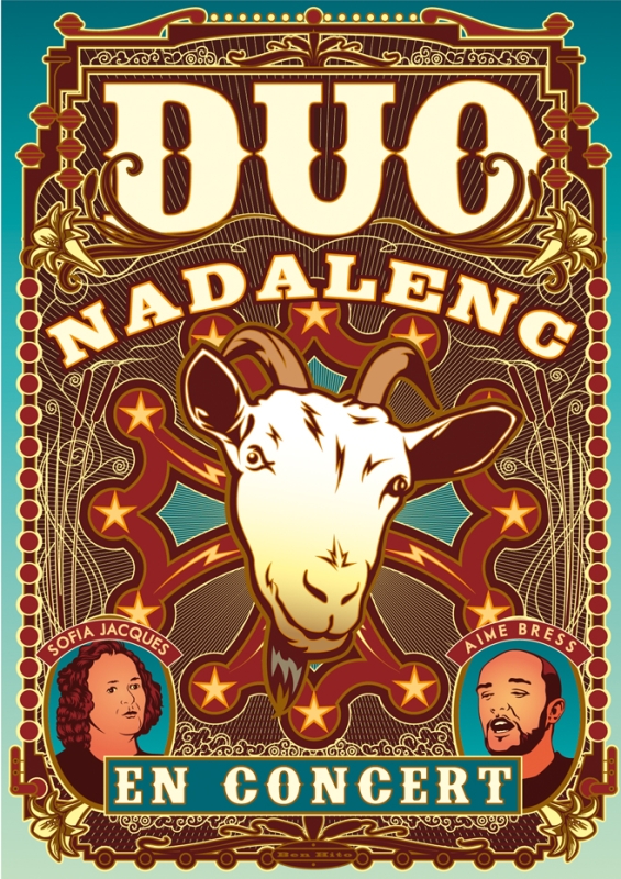 Affiche du duo Nadalenc : Sofià Jacques et Aimat Brees